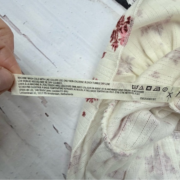 Anthropologie Floral Ruffle Mini Dress Cottagecore Babydoll Size Large - Picture 6 of 9